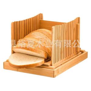 เครื่องตัดขนมปังไม้ไผ่ 32X21.2X19.5 ซม. ถาดเก็บเศษขนมปังแบบพับได้ เครื่องมือทำขนมในครัว - Product Image 5