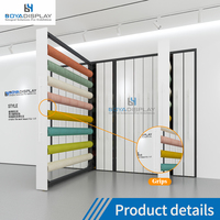 Boya – Présentoir autoportant personnalisé pour tapis, options de couleur sur mesure, certifié ISO9001 pour salons professionnels