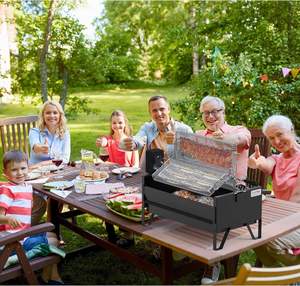 Kit <span class=keywords><strong>Girarrosto</strong></span> Moderno in Acciaio Inox per Barbecue con Motore 12V, Accensione Automatica, Design Durevole - Set da Cucina Portatile per Esterni - Product Image 6