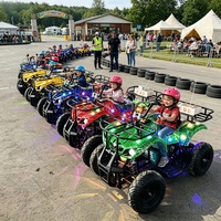 Kart de luxe de petite taille avec musique intégrée, lumières LED, amortisseurs avant et arrière, frein électronique, capacité de charge élevée, véhicule tout-terrain sûr