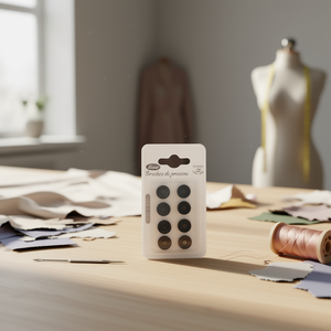 Ilan Chiusure a scatto 13mm in metallo nero 8 pezzi per abbigliamento - Product Image 3