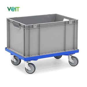 Material Handling Industrial <strong>Warehouse</strong> and Logistics Steel Bulk <strong>Container</strong> Dolly - Product Image 2