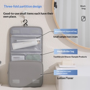New Hanging Travel Toiletry <b>Bag</b> Portable Waterproof Makeup Pouch Large Capacity Multi-Layered Storage Toiletries Bathroom - Product Image 3
