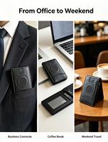 Portefeuille Pop-up en Cuir avec Protection RFID, Minimaliste et Fin, Personnalisable avec Logo Gravé – Vente en Gros