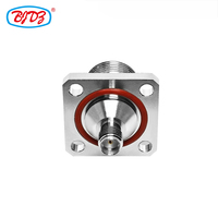 Assurance qualité N Type prise femelle vers SMA prise femelle montage à bride 4 trous 25*25mm RF coaxial adaptateur convertisseur connecteur