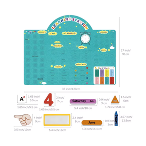 Kit de jeu éducatif d'apprentissage en <span class=keywords><strong>feutre</strong></span> pour ensemble d'apprentissage pour tout-petits 36*27 pouces 92 pièces en <span class=keywords><strong>feutre</strong></span> pour formes de chiffres de lettres - Product Image 2
