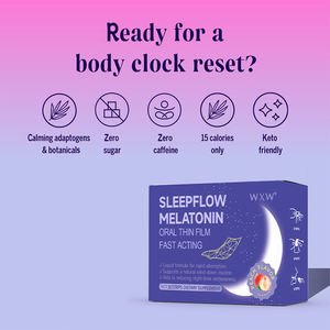 โรงงานผลิตแผ่นละลายในช่องปากเพื่อการนอนหลับ แผ่นเพิ่มระยะเวลาการนอนหลับ วิตามินเสริมอาหาร แผ่นช่วยการนอนหลับสำหรับผู้ใหญ่ - Product Image 5