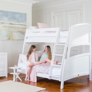 Solo B2B Boori bambini letto matrimoniale produttori di mobili bianco Twin Over Twin Kids letto a castello in legno con contenitore moderno