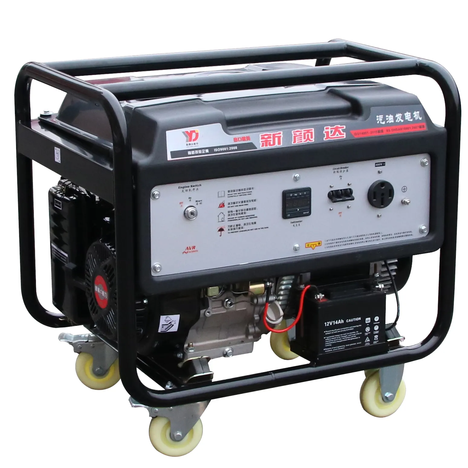 Generador de gasolina portátil de Marco abierto 5kW 6.5KW para motor GX390