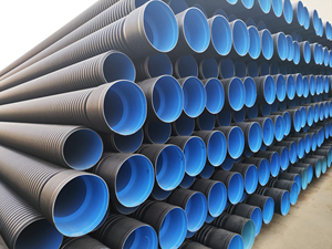 <span class=keywords><strong>Tubo</strong></span> de drenaje de tubería corrugada de doble pared de HDPE, tubos de plástico de HDPE/Conducto de tubería de alcantarilla <span class=keywords><strong>para</strong></span> proyecto de construcción - Product Image 4