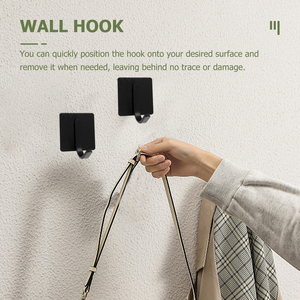Heavy Duty 304 Stainless Steel Self-Adhesive Towel <b>Hooks</b> 4.5x4.5x3cm for Bathroom <b>Kitchen</b> Living Room Hotel Use - Product Image 1