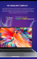 Ordinateur portable 15,6 pouces Intel i7 16 Go 128 Go SSD 2MP 5000 mAh WIFI 1920*1080 FHD H3