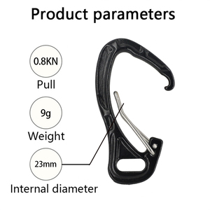 Bán buôn tùy chỉnh nhỏ nhỏ Anodized nhôm 6061 Carabiner móc Keychain an toàn khóa Clip 0.8kn phá vỡ tải leo núi - Product Image 5