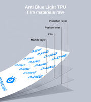 Film protecteur d'écran en hydrogel TPU souple anti-lumière bleue OEM pour machine de découpe de films de protection