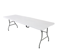 Table pliante en plastique HDPE rectangulaire légère de 244cm en vente