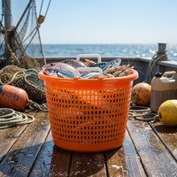 Panier de rangement en PE grand format, écologique, couleur personnalisable, marque LK, utilisations multiples : pour la pêche au crevettes, le stockage de liquides, les fruits et légumes