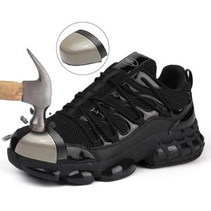 Steel Toe <b>Safety</b> <b>Shoes</b> Men Women Breathable Mesh Lace Rubber Outsole <b>Lightweight</b> Slip Resistant All Seasons Construction - Product Image 2