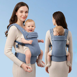 Portabebés Ergonómico Seguro, <span class=keywords><strong>Mochila</strong></span> Transpirable de Algodón Suave <span class=keywords><strong>para</strong></span> Bebés, Cinturón Ajustable, Portabebés <span class=keywords><strong>para</strong></span> Uso en Exteriores - Product Image 4