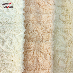 Conceptions populaires en gros 100% Polyester deux côtés personnalisation Jacquard couleurs Shu velours <span class=keywords><strong>Sherpa</strong></span> tissu pour pantoufles jouets chiffons - Product Image 5