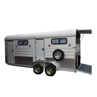 Remorque pour bétail Nugent en aluminium, capacité 3500 kg, double essieu, transport de chevaux et de bovins, toutes tailles