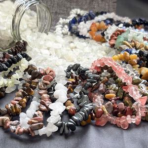 Bracelets en éclats <span class=keywords><strong>de</strong></span> cristaux <span class=keywords><strong>de</strong></span> guérison en gros, bracelets perlés en pierres précieuses naturelles pour femmes et hommes, cadeau <span class=keywords><strong>de</strong></span> bijoux pour anniversaire et Saint-Valentin - Product Image 2