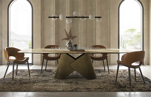 Wholesales Bronze Color Dining <strong>Table</strong> Set Luxury <strong>Butterfly</strong> Shape 6 8 10 Seater Dinning <strong>Table</strong> Marble Top Rectangle Dinner <strong>Tables</strong> - Product Image 6