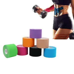small quantities order variegated color sport bandage ,boob lift tape ,muscle athletic rock kinesiology tape,5cmx5m