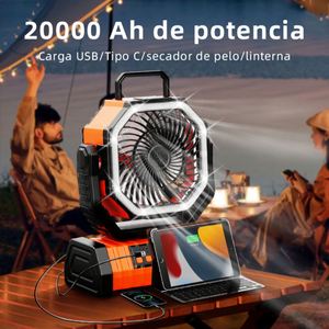 Ventilador Portátil LED Recargable para Exteriores, Modelo Privado de Fábrica, con Control Remoto Inteligente F6, Ventilador para Camping - Product Image 3