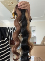 Synthetisches Flechthaar mit Körperwelle, gefärbt, vorgefederter Boho Box Braids, französische Loose Curl Goddess Zöpfe, 24 Zoll, maschinell doppelt gewebt