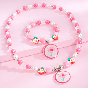 Nuova <span class=keywords><strong>Collana</strong></span> per Bambine, Graziosa <span class=keywords><strong>Collana</strong></span> da Principessa <span class=keywords><strong>con</strong></span> Ciondolo a Fiore Colorato - Product Image 5