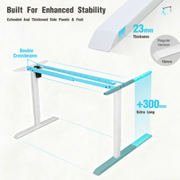 Bureau assis-debout électrique à 2 pieds, ergonomique, en forme de L, réglable en hauteur, pour coin de bureau