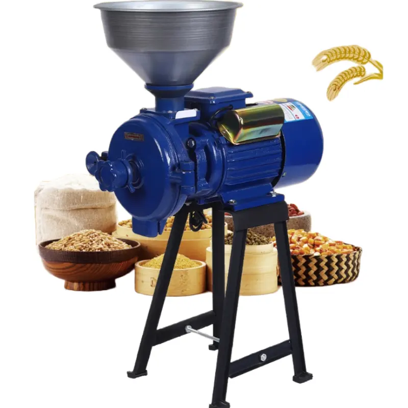 ホットケーキのように販売安定した作業全銅モーター穀物グラインダーマシン乾式および湿式穀物グラインダー