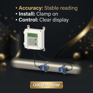High Quality Temperature Insertion Hydraulic Oil Manufacturer Wall Mounted Ultrasonic Flowmeter <b>Flow</b> <b>Meter</b> BQU520 Manufacturer W - Product Image 3