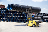 Tubes en plastique à double paroi ondulés DN300 DN400 DN500 DN600 DN800 DN1000 DN1200 HDPE