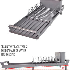 <span class=keywords><strong>Escurridor</strong></span> <span class=keywords><strong>de</strong></span> <span class=keywords><strong>Platos</strong></span> Extensible <span class=keywords><strong>de</strong></span> Acero Inoxidable Resistente para Fregadero <span class=keywords><strong>de</strong></span> Cocina, Organizador <span class=keywords><strong>de</strong></span> <span class=keywords><strong>Platos</strong></span> con Bandeja <span class=keywords><strong>de</strong></span> Drenaje - Product Image 2