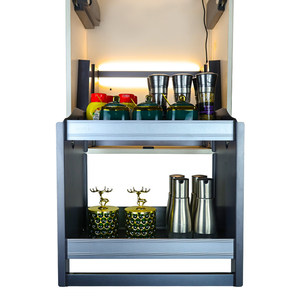 Wholesale Household Kitchen Lift Cabinet Wall Cabinet Cabinet Pull <b>Basket</b> <b>Storage</b> Rack Stainless Steel <b>Large</b> Capacity <b>Storage</b> - Product Image 3