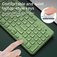 Busur kustom murah persegi cekung keycap 2.4G keyboard nirkabel dan bisu mouse nirkabel set penerima USB untuk pekerjaan kantor dan rumah