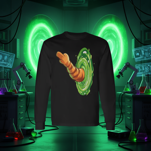 Maglietta a maniche lunghe Portal Cat With Middle Finger - Product Image 3