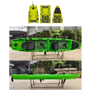 เรือคายัคพลาสติกแบบถอดประกอบได้ LSF รุ่นใหม่ ขนาด 4.5 เมตร 14 ฟุต แบบสองที่นั่ง พร้อมครีบถอดได้ 3 ชิ้น สำหรับกีฬาทางน้ำ ตกปลาทะเล สำหรับ 2 คน - Product Image 1