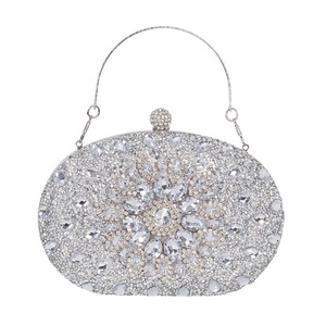 2024 Women's Luxury Handbag Pu Leather Fashion Banquet Hand <strong>Bag</strong> Wedding Dress Diamond Evening Party <strong>Bags</strong> - Product Image 1