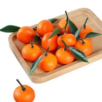 Groothandel Kunstmatige Schuim Fruitdecoraties Fotografie Props met Bladeren Handgemaakte Suiker Sinaasappels Oranje Modellen Feest Huisgebruik