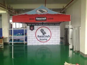 Exclusieve Outdoor Paviljoen Promo Gepersonaliseerde Oxford Luifel Tent Met Driewieler Luifel Voor Verbeterde Schaduw Op Evenementen