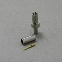 Konektor Koaksial RF Crimp Lurus TS-9 Male untuk Kabel RG174 RG188 LMR100