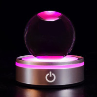 Lampe boule de cristal K9 3D laser vierge en gros 2026, veilleuse LED boule de cristal pour la décoration intérieure et les cadeaux