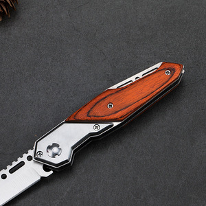 Cuchillo de Bolsillo Plegable Táctico de Acero Inoxidable 3Cr13 con Mango de Madera, para Camping, Caza, Supervivencia al Aire Libre - Product Image 6