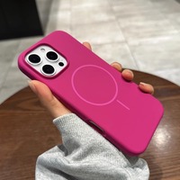 Étui de téléphone en silicone magnétique liquide de luxe, aimant puissant, bobine fine, coque de téléphone portable souple