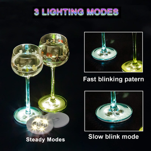 แผ่นรองแก้วสติกเกอร์ไฟ LED กระพริบสำหรับปาร์ตี้งานแต่งงานไนท์คลับราคาถูก - Product Image 5