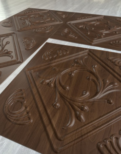 Panneaux muraux en <span class=keywords><strong>PVC</strong></span> à effet bois pour la décoration intérieure, plusieurs designs, revêtement mural et de plafond - Product Image 6