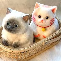 Mainan Squishy Kucing Lucu Kawaii dari Silikon Lembut untuk Menghilangkan Stres, Pereda Kecemasan, Teman Meja, Hadiah untuk Anak-Anak dan Dewasa, Dekorasi Meja, Hadiah