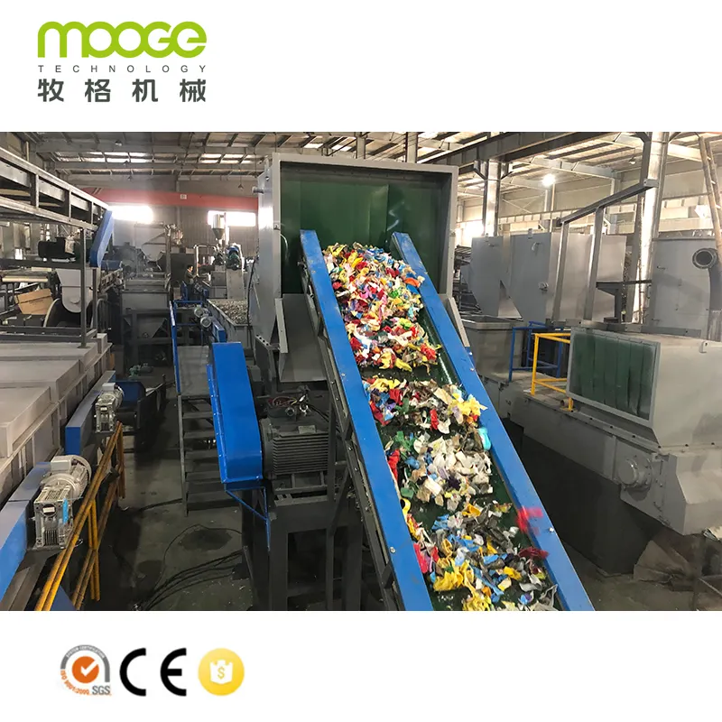 Für den Verkauf CE-Qualität PET HDPE LDPE PE PP Flasche Kunststoff recycling anlage/Abfall wasch linie Kunststoff recycling maschine